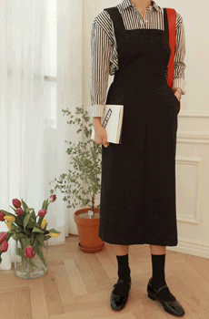 スリットサロペットスカート[size:XS~M / 2color]